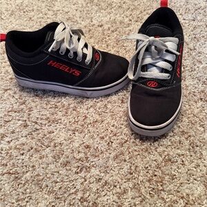Boys black and red Heelys